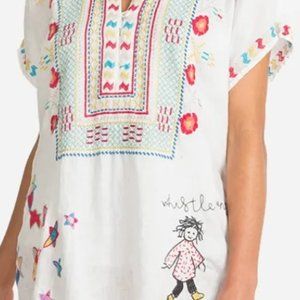 Johnny Was L Nandi Linen Top